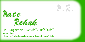 mate rehak business card